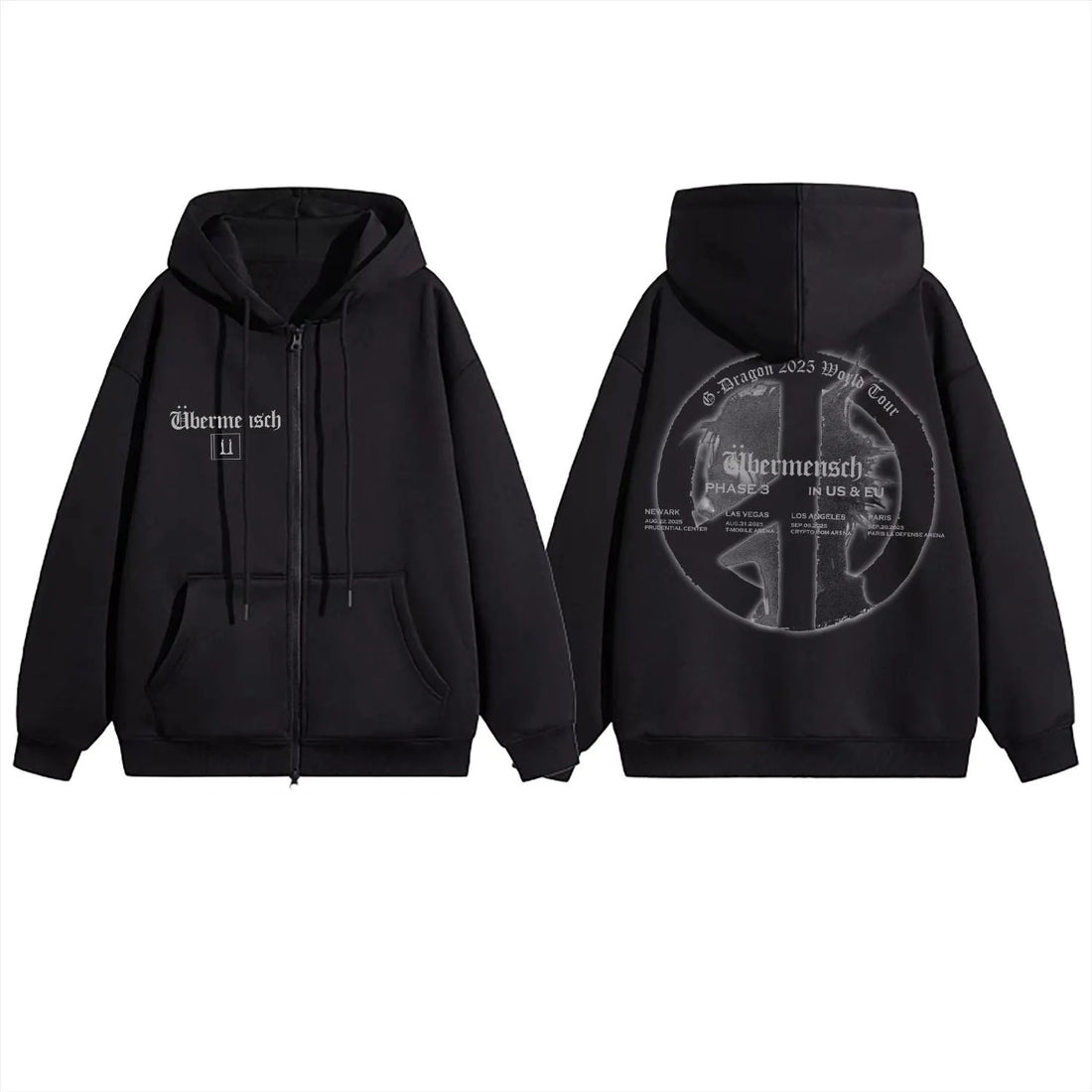 Gdragon World Tour 2025 Übermensch Phase 3 Zip Hoodie