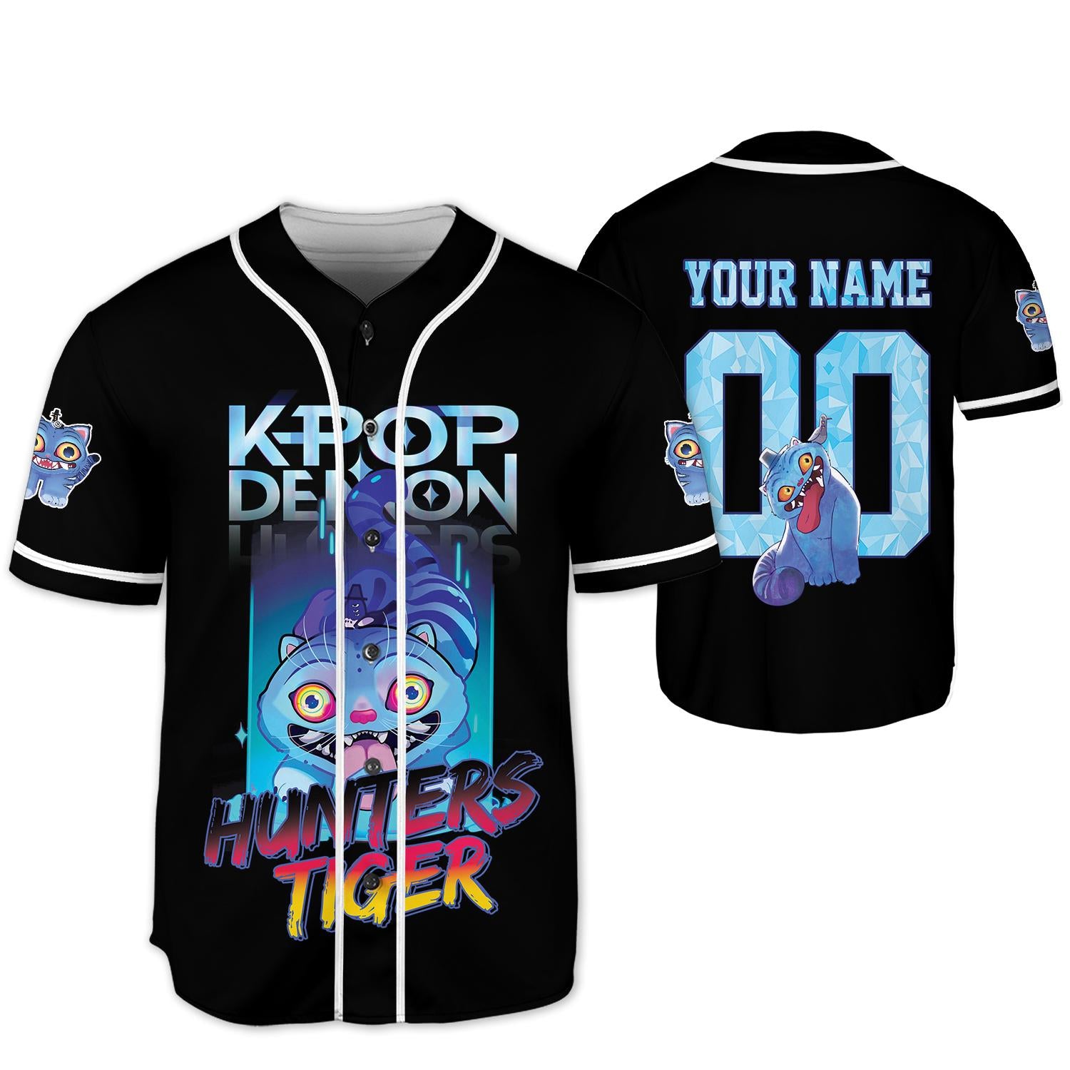 Personalized Demon Hunter Tiger Baseball Jersey