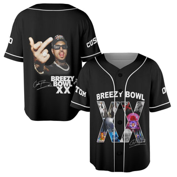 Personalized Breezy Bowl XX Chris Brown Baseball Jersey