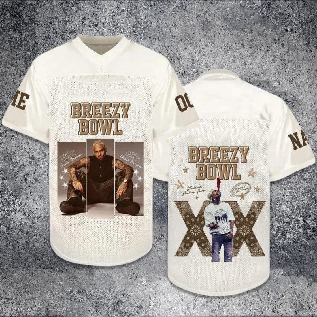 Chris Brown Custom Name Breezy Bowl Soccer Jersey