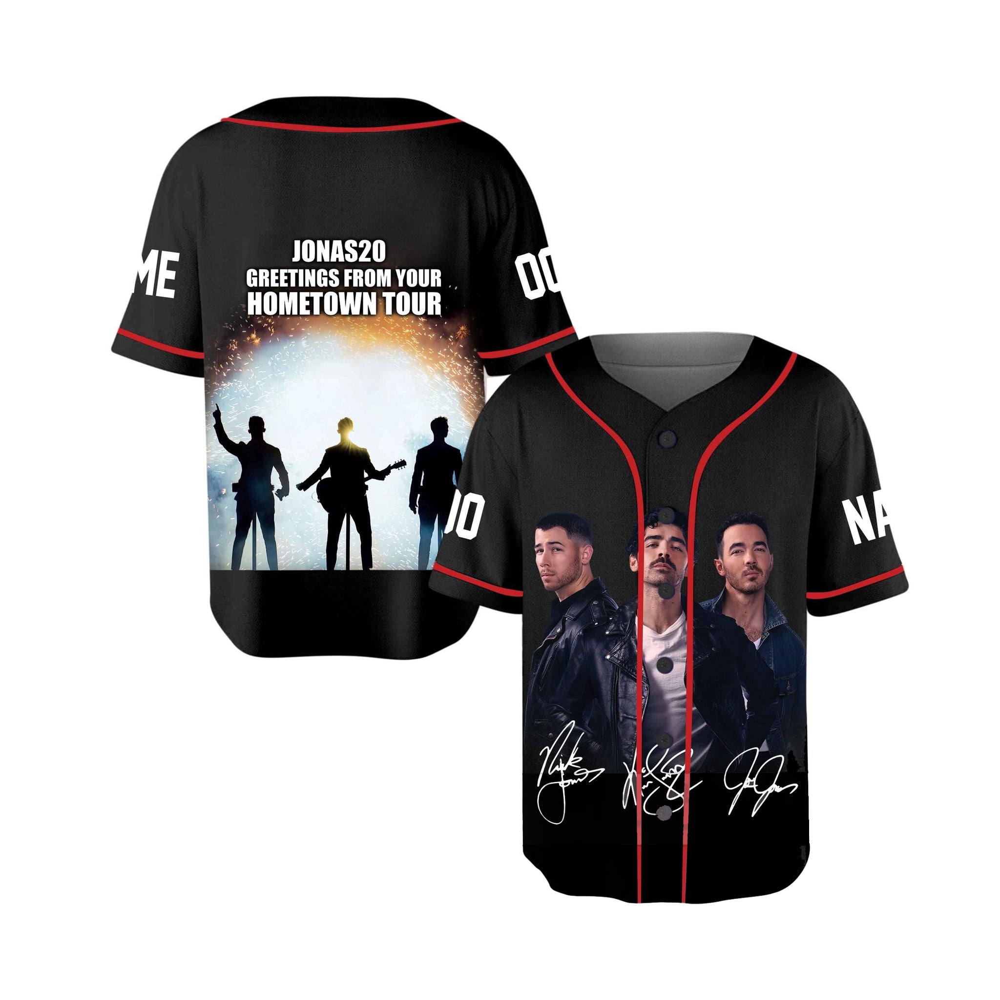 Personalized JONAS20 Greetings From Your Hometown Baseball Jersey