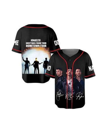 Personalized JONAS20 Greetings From Your Hometown Baseball Jersey