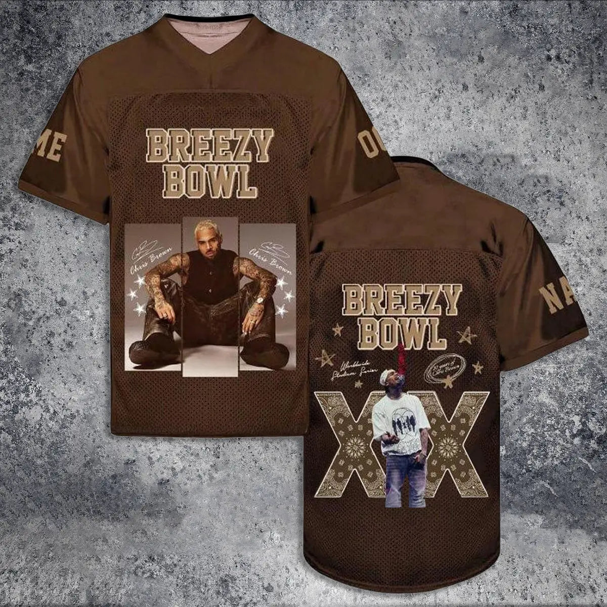 Chris Brown Custom Name Breezy Bowl Soccer Jersey