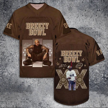 Chris Brown Custom Name Breezy Bowl Soccer Jersey