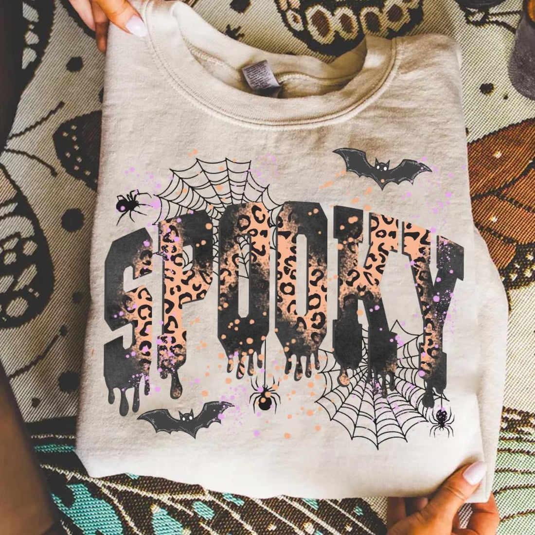 Drip Halloween Retro Halloween Spooky Coquette Sweatshirt