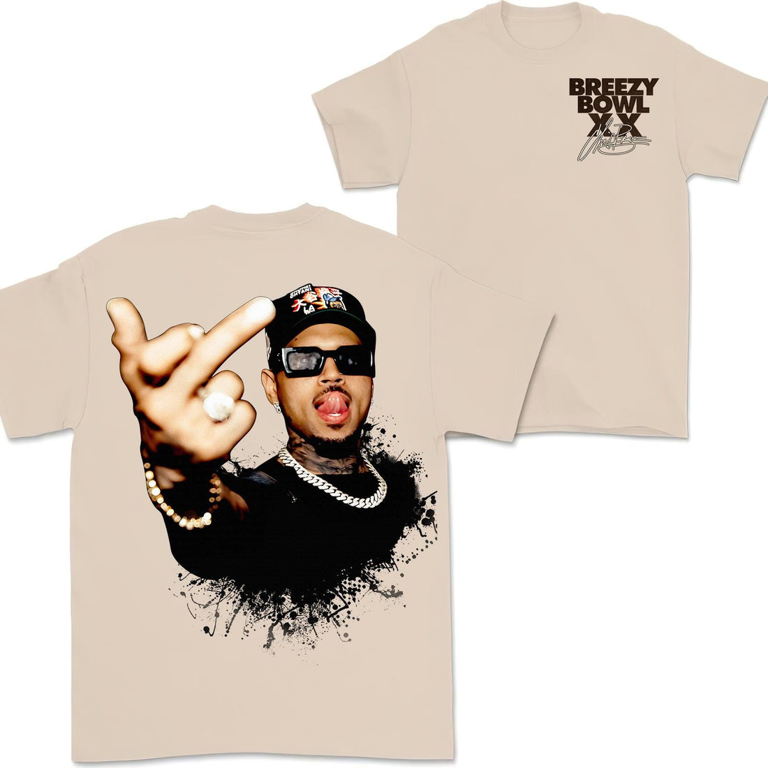 Chris Brown Vintage Middle Finger Vintage Unisex T-Shirt