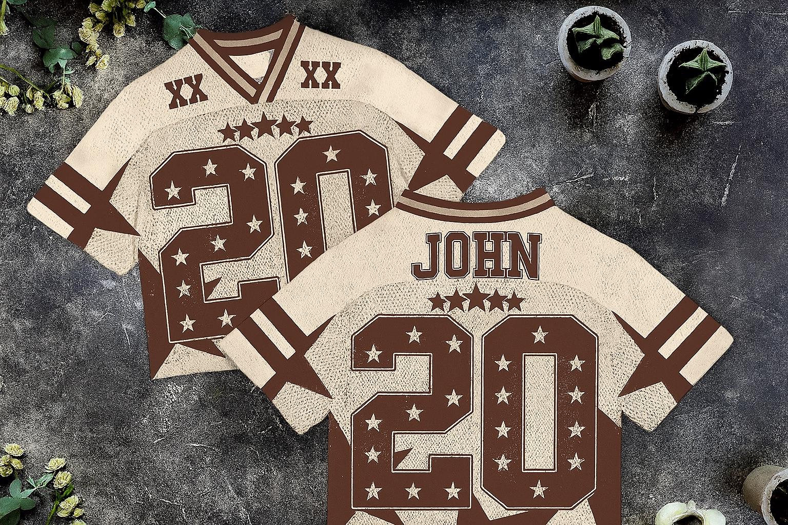 Chris Brown Custom Star Football Jersey with Name and Number