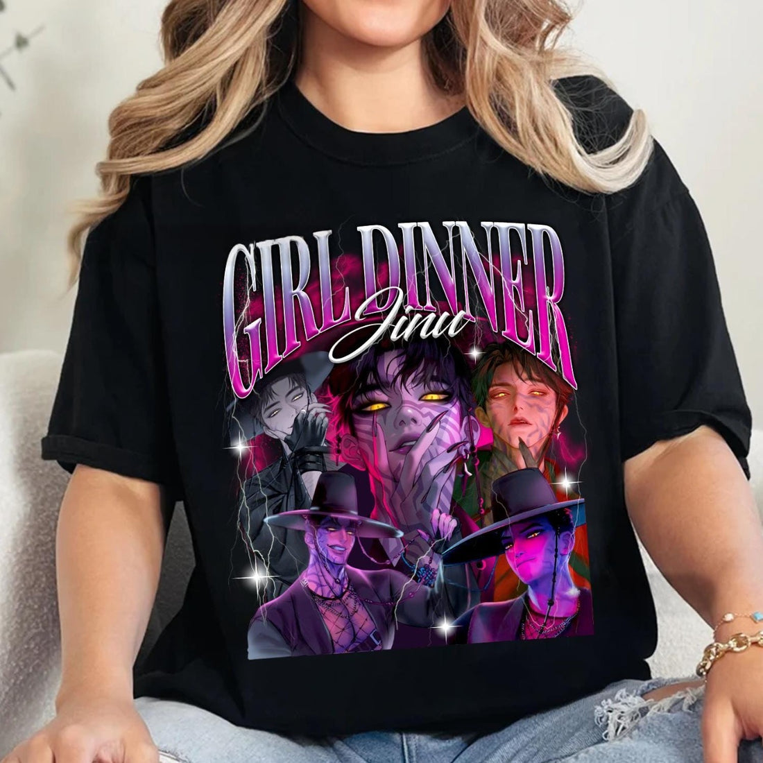 Demon Hunters Jinu Girl Dinner Villain Crush T-shirt
