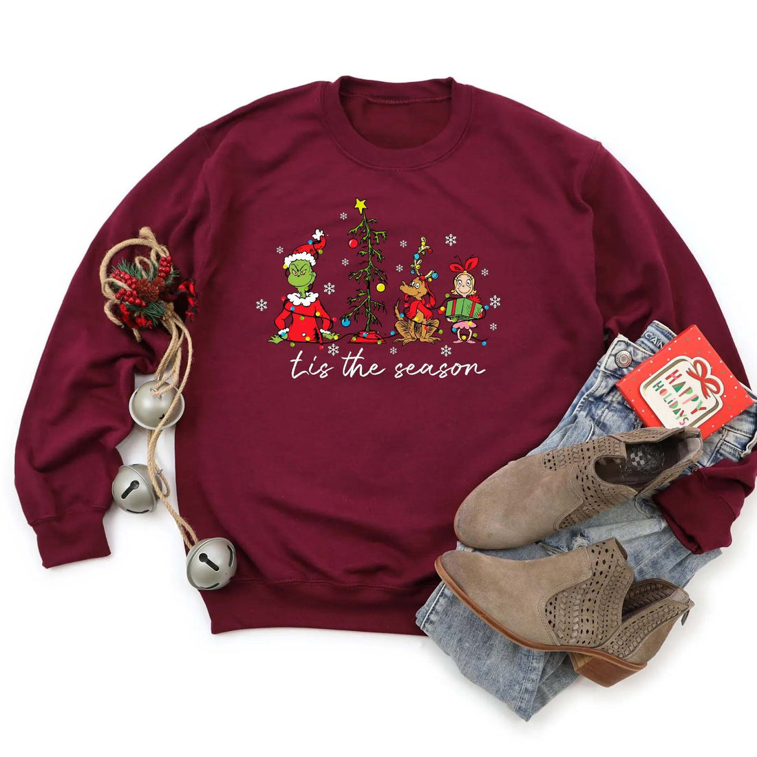 Tis the Season Grinch Sweatshirt, Merry Grinchmas Shirt, Grinch Christmas Sweatshirt