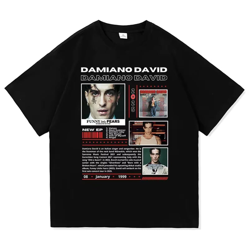 Damiano David Funny Little Fears 2025 Tour T-shirt