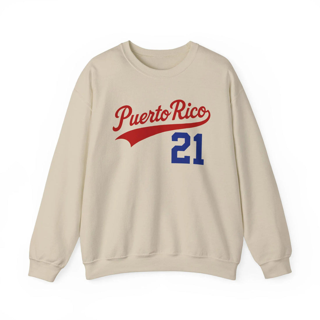 Puerto Rico 21 Retro Baseball Style Sweatshirt