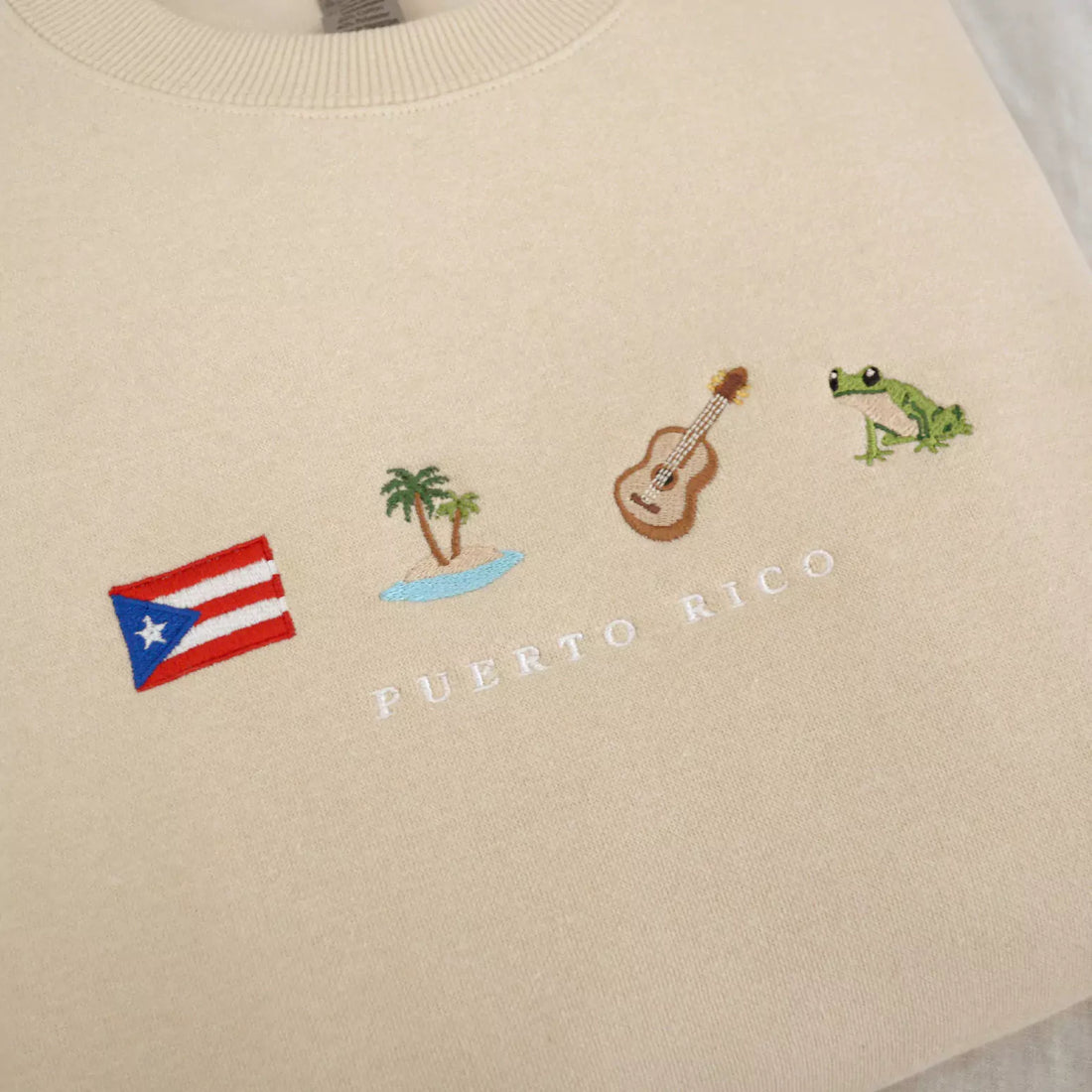 Puerto Rico Embroidery Sweatshirt