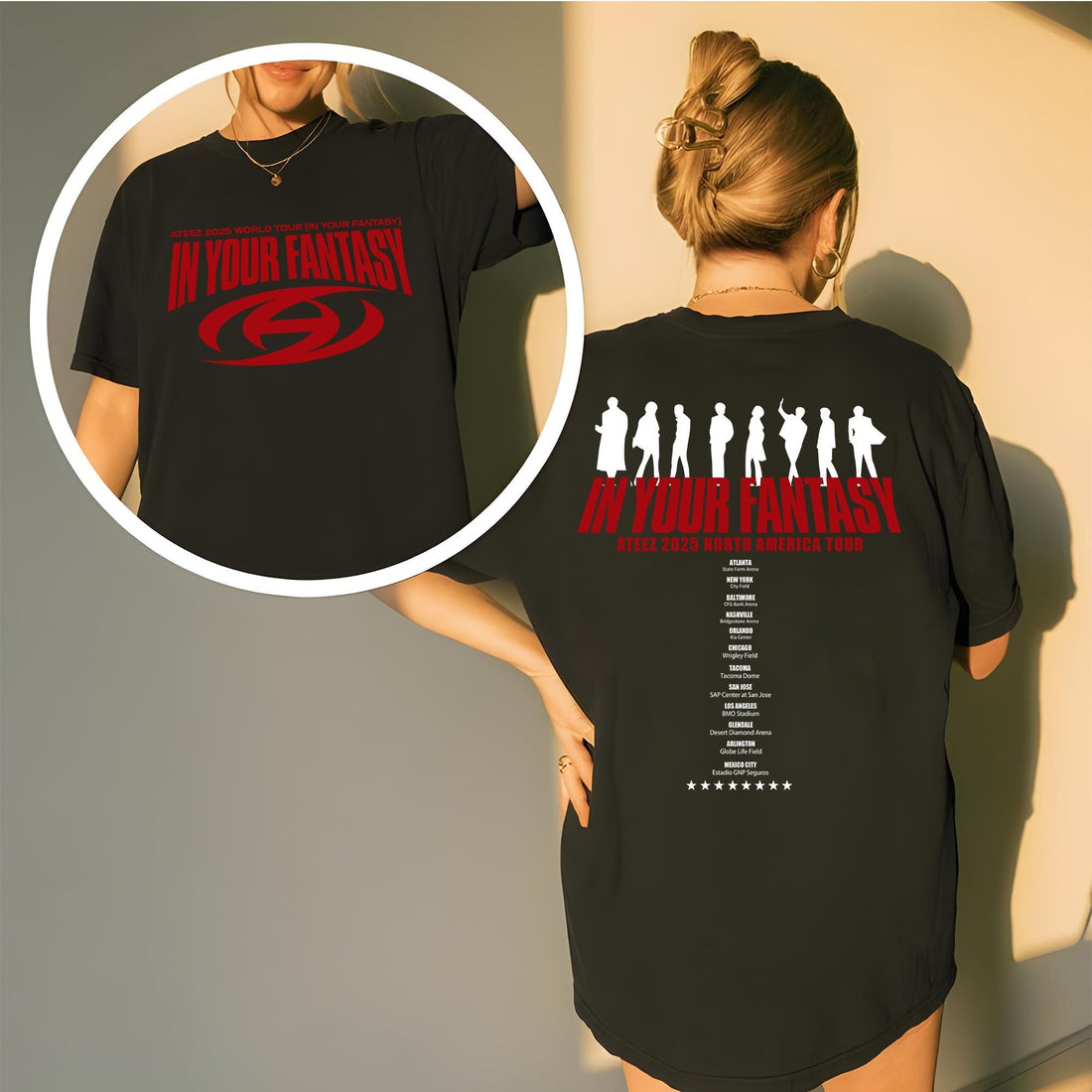 Retro Ateez 2025 World Tour in Your Fantasy T-Shirt