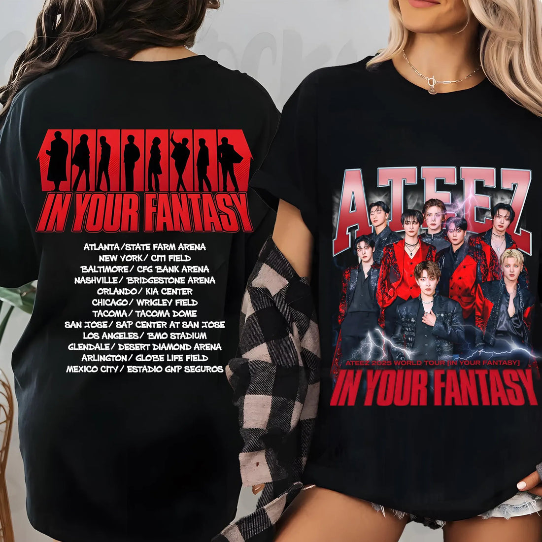 Retro Ateez 2025 World Tour in Your Fantasy T-Shirt - ATEEZ Golden Hour Part 3