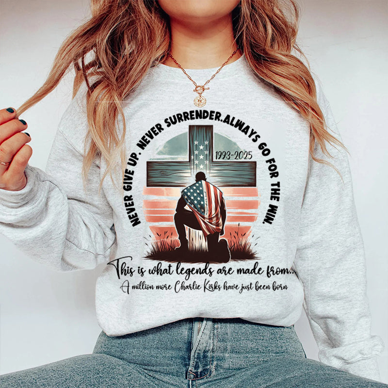 Charlie Kirk Inspirational Faith-Based Sweatshirt