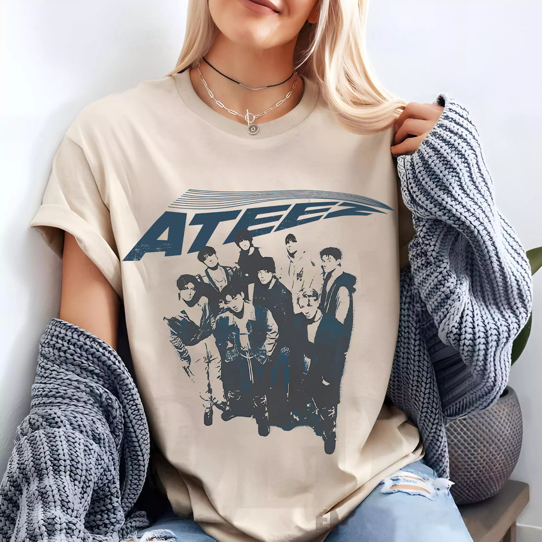 Retro Ateez 2025 Ateez Ice on My Teeth T-Shirt - Golden Hour Part 2
