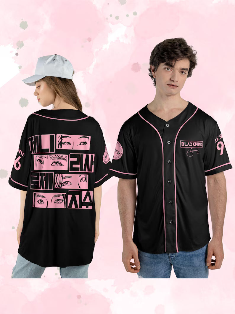 Custom BLACKPINK Signed Baseball Jersey for 2025 Deadline Tour