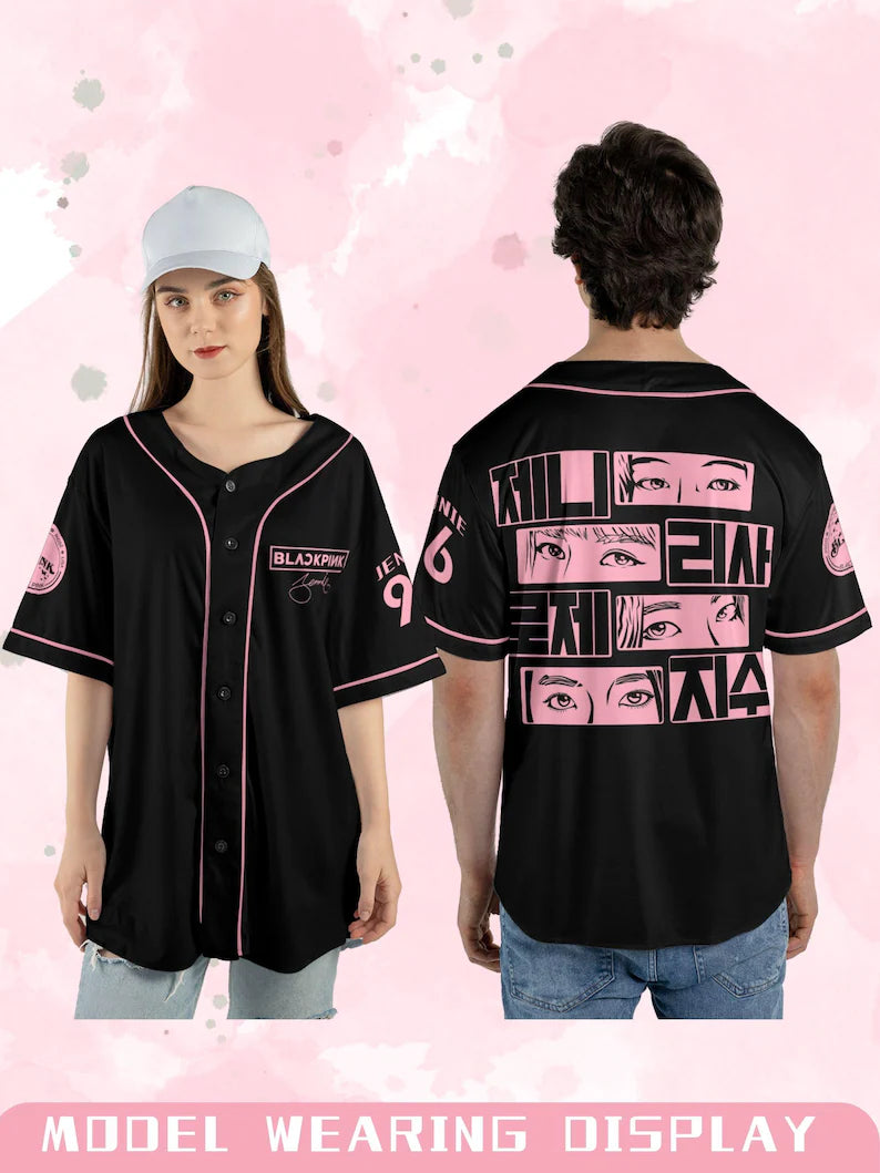 Custom BLACKPINK Signed Baseball Jersey for 2025 Deadline Tour