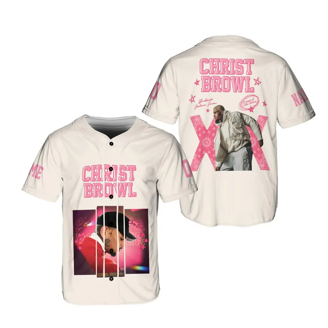 Custom Name Number Chris Brown Breezy Bowl XX Tour 2025 Jersey, Breezy Bowl Tee