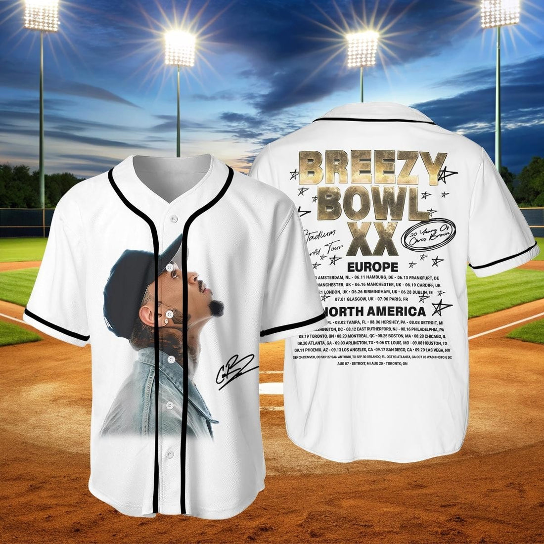 Chris Brown Tour 2025 Shirt, Breezyy Bowl. XX. Jersey, Unisex Graphic T-shirt