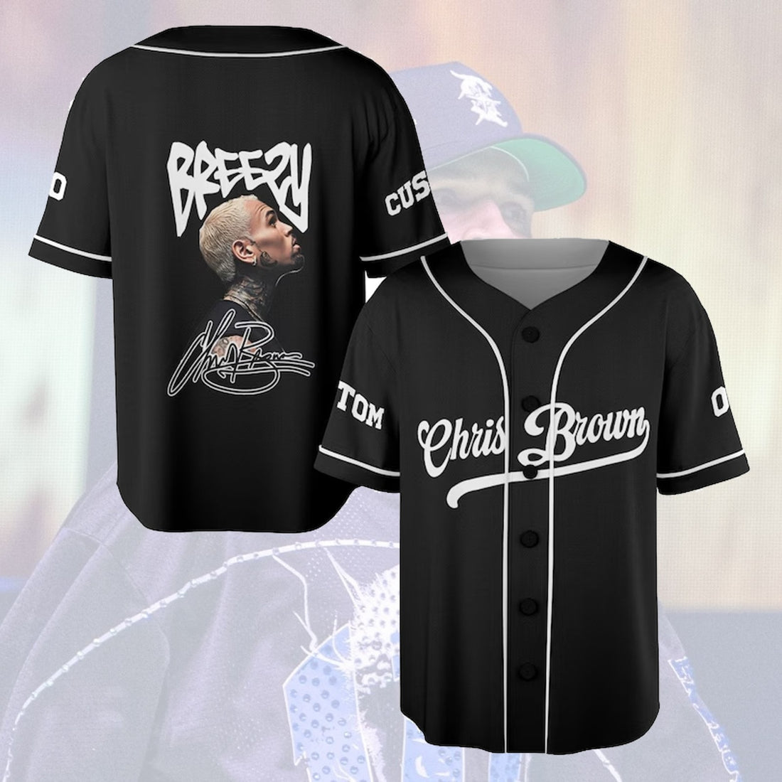 Custom Breezy Bowl XX 2025 Concert Chris Brown Jersey, Breezy Bowl Chris Brown