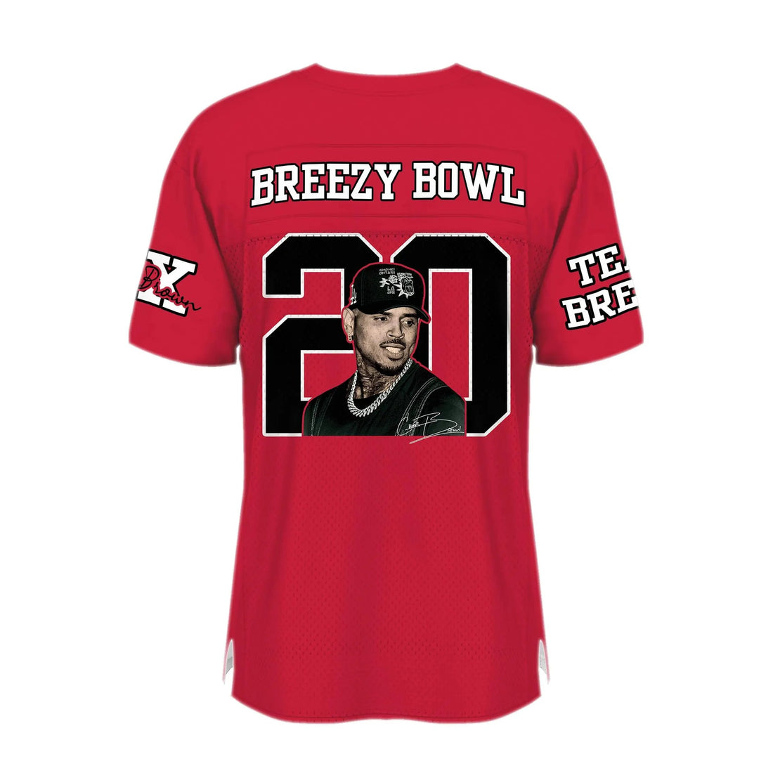 Chris Brown Croptop Breezy Bowl Tour 2025 Football Jersey