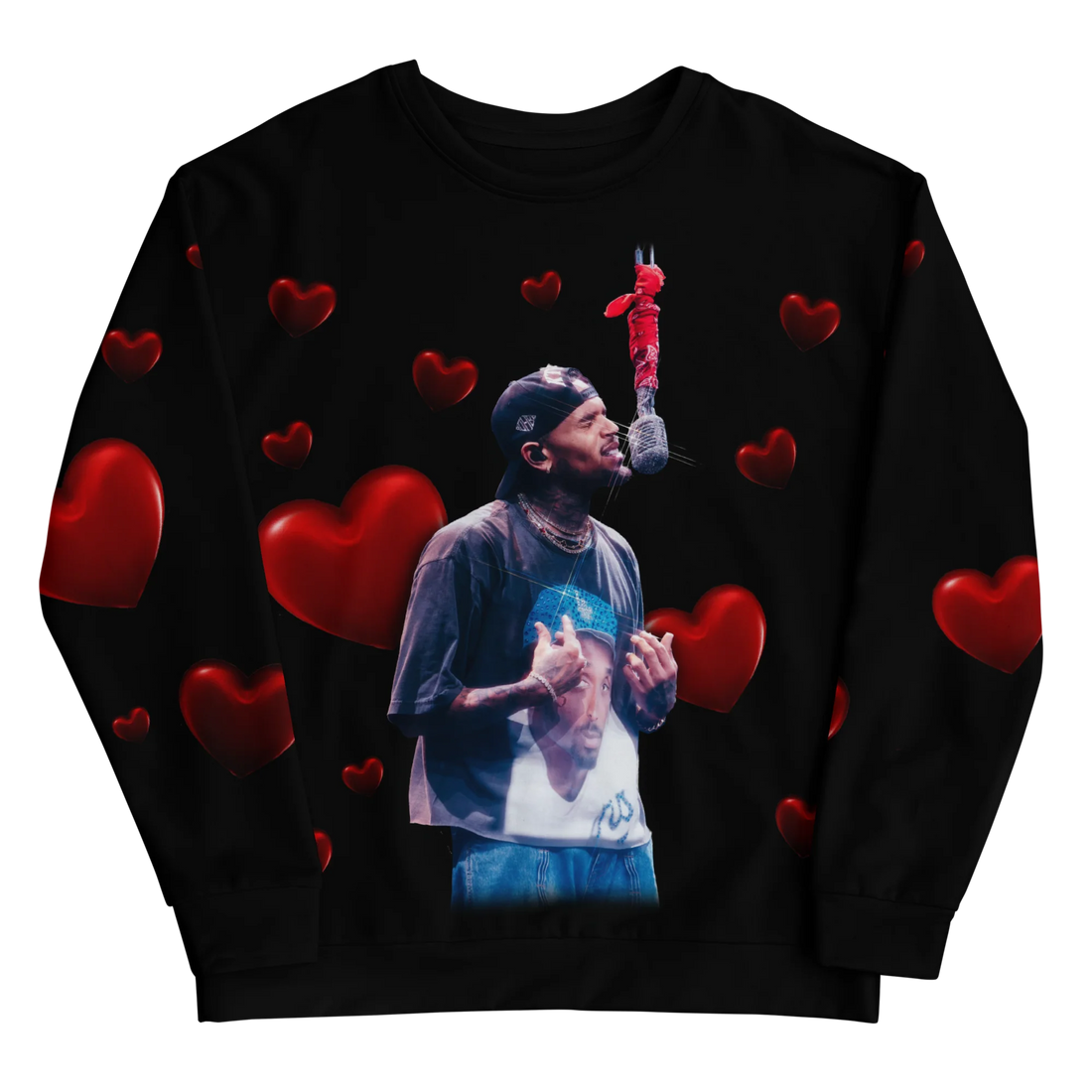 HEARTFELT ALL OVER SWEATSHIRT