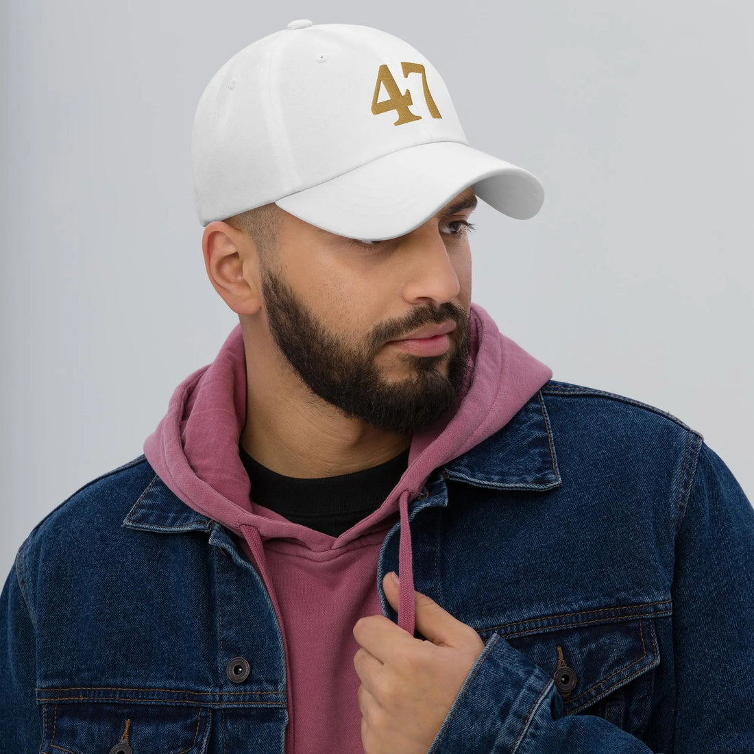 47 Hat Charlie Kirk Gold Embroidery USA Flag Hat 45 47 Trump Baseball Cap