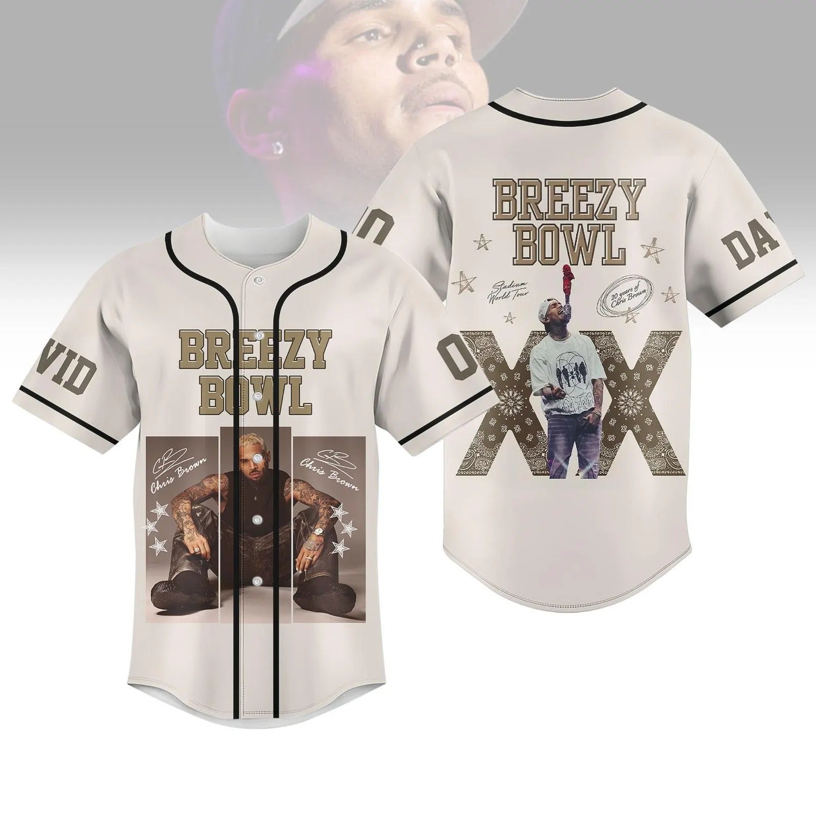 Chris Brown Breezy Bowl XX Baseball Jersey