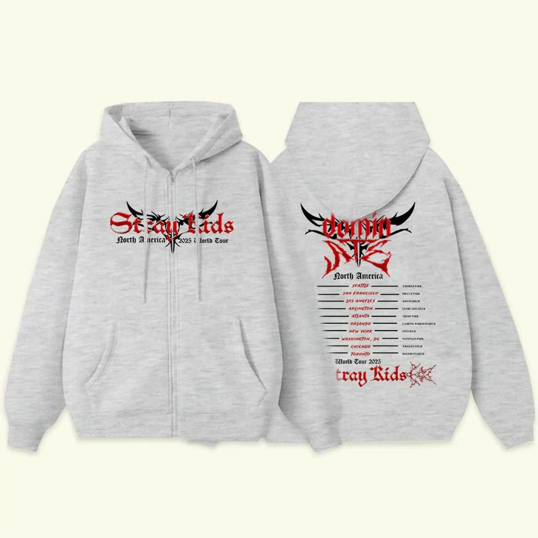 Stray Kids Zip Hoodie, Stray Kids DominATE World Tour in US Zip Hoodie