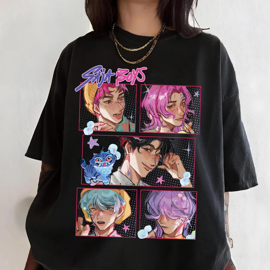 Saja Boys Kpop Demon Hunters Tshirt Gift For Women, Saja Boys