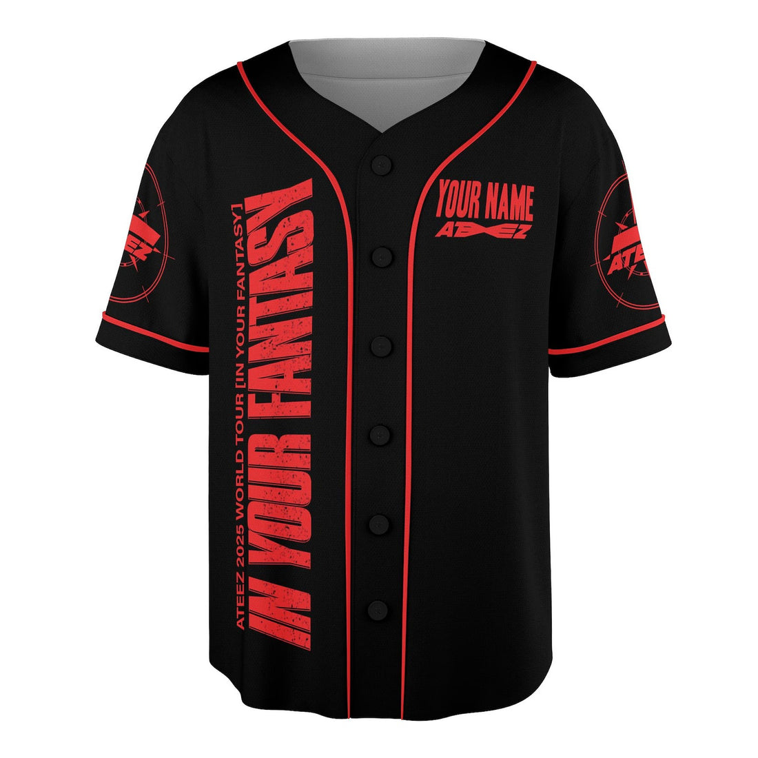 Custom Ateez World Tour In Your Fantasy Baseball Jersey