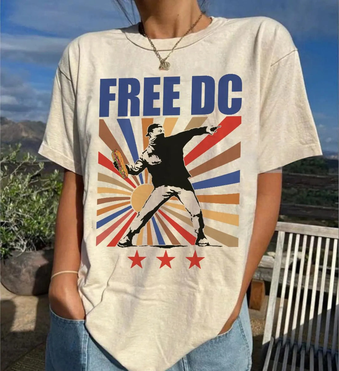 Sandwich Thrower Shirt, Free DC Protest Shirt
