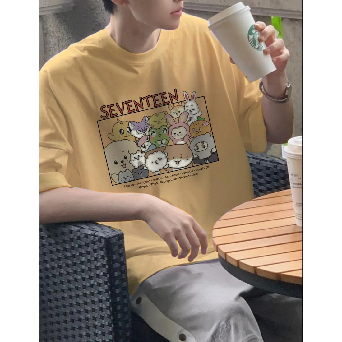 Seventeen Cute Tshirt, Miniteen, Scoups, DK, Vernon, Joshua, Dino, Mingyu, Wonwoo, Jeonhan, Hoshi, The8, Woozi, Seungkwan, nana tour, carat