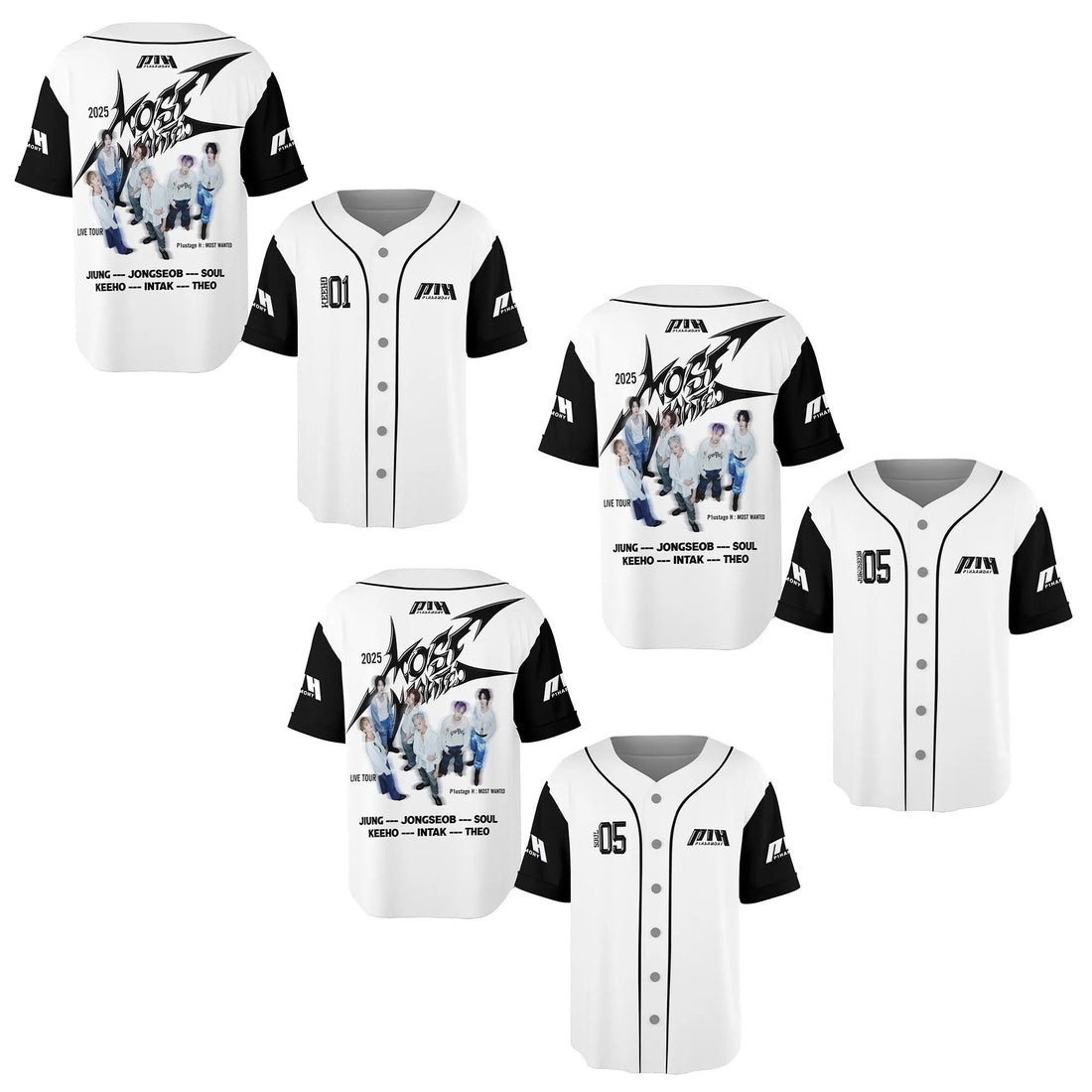 Kpop P1Harmony Jersey P1H Keeho Theo Jiung Intak Soul Jongseob