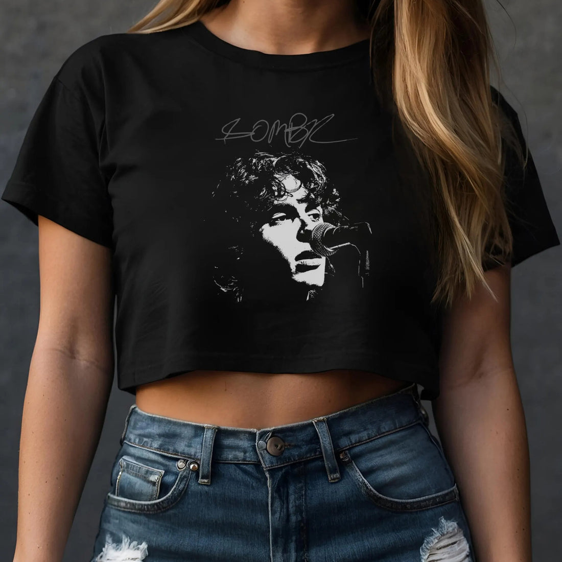 Sombr World Tour Music Vintage Crop Top - Fan-Exclusive Tour Merchandise