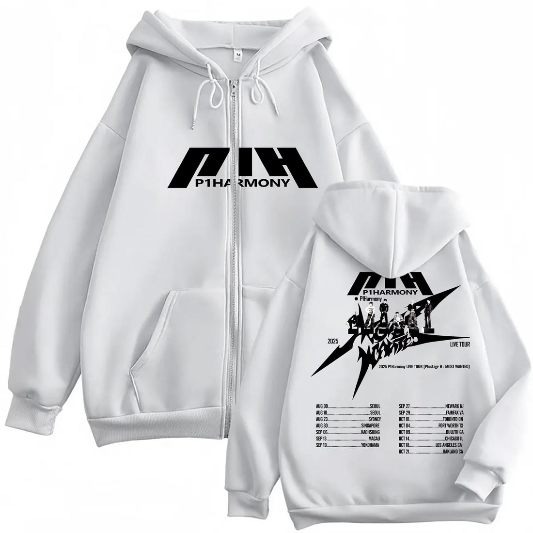 P1Harmony World Tour 2025 Zip Hoodie, P1Harmony Duh