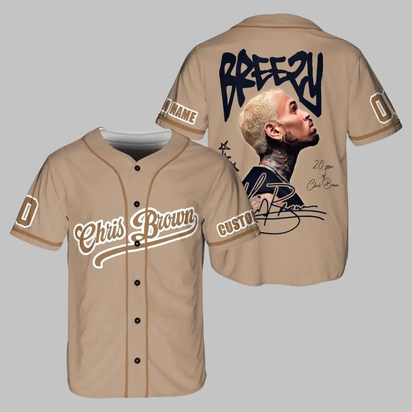 Personalized Chris Brown Breezy Bowl XX 2025 Baseball Jersey