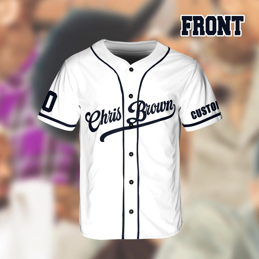 Personalized Chris Brown Breezy Bowl Baseball Jersey