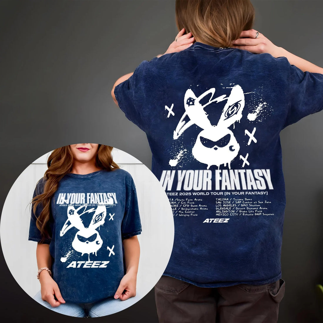 Retro Rabbit Ateez 2025 World Tour in Your Fantasy T-Shirt