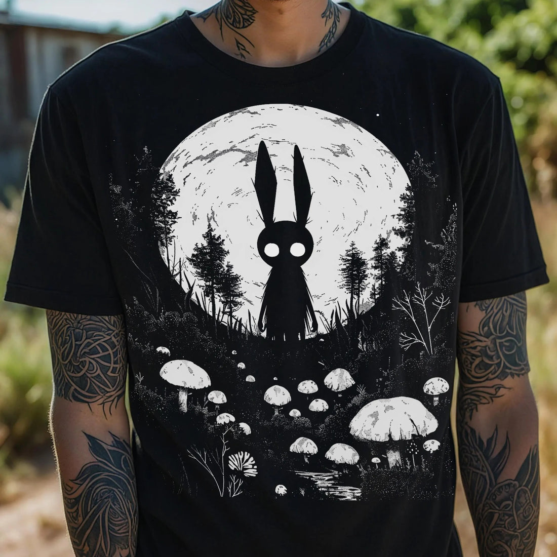 Creepy Bunny Trippy Weirdcore Tshirt