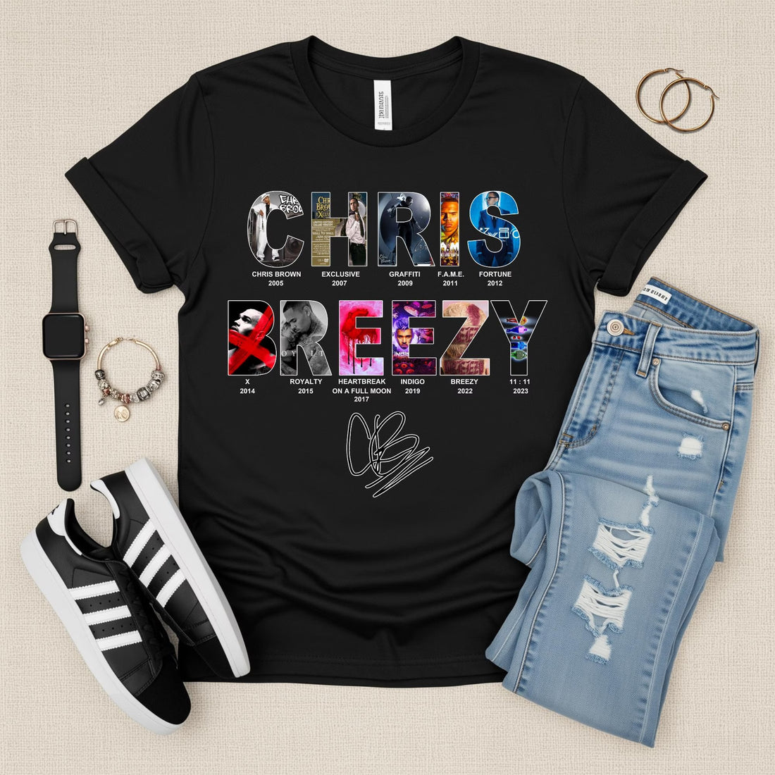 Chris Brown Breezy Bowl XX Concert Shirts
