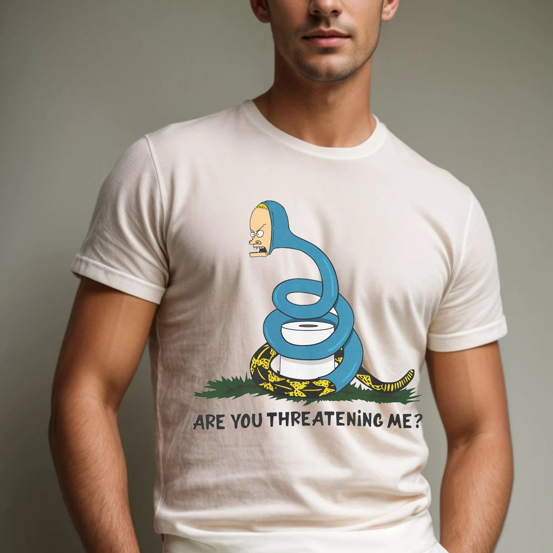 Cornholio Beavis and Butthead Gadsden Flag Parody T-Shirt