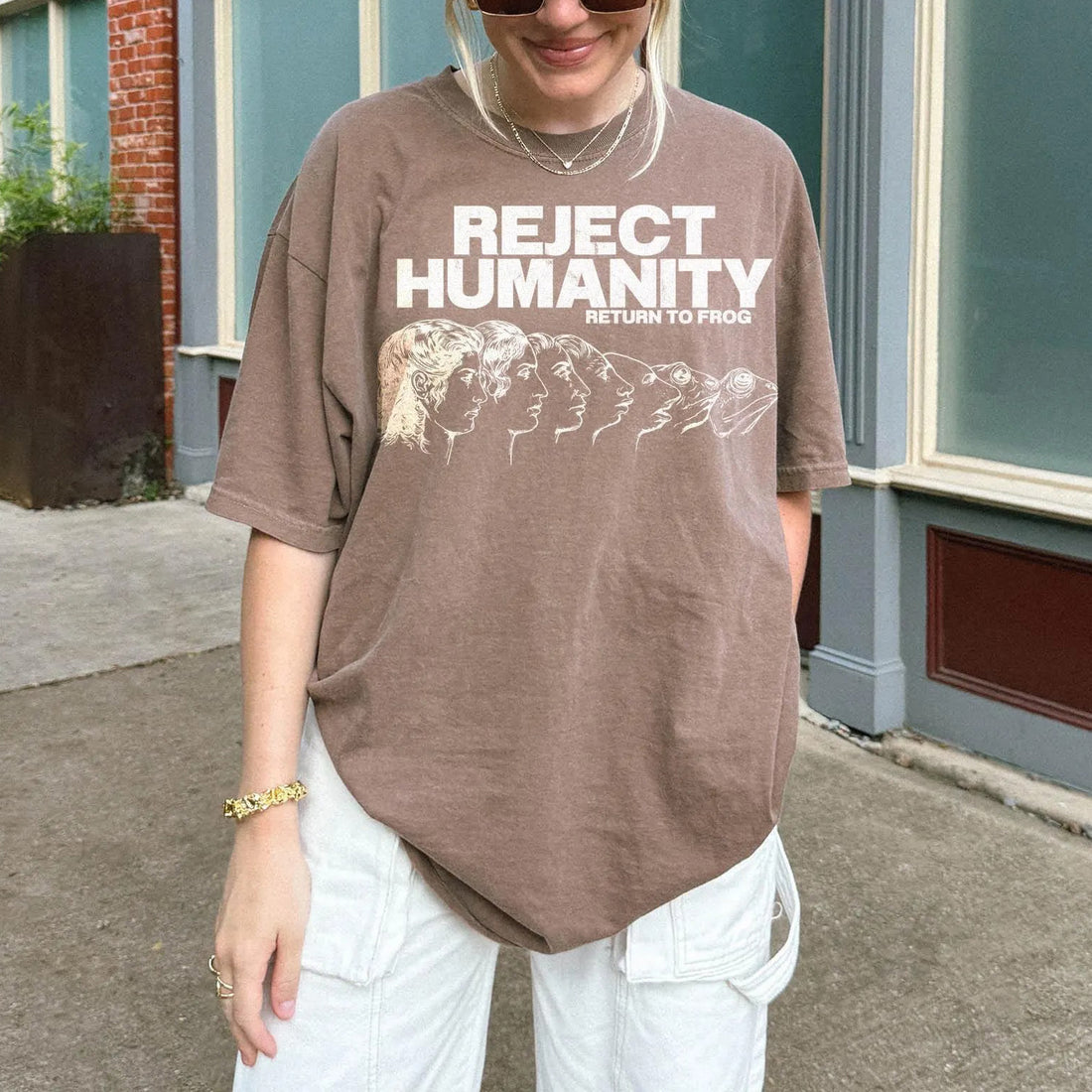 Reject Humanity Funny Frog Meme Tee