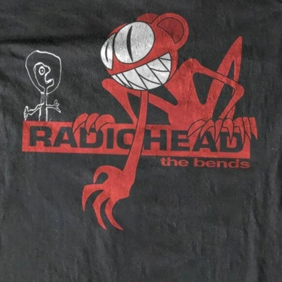 Vintage Y2K Radiohead The Bends Band Tee Album Promo Tour Concert Music Shirt
