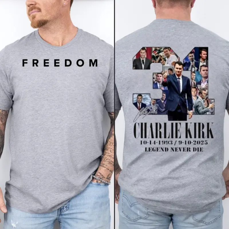 Charlie Kirk 31 T-Shirt, A True Patriot, USA Charlie Kirk, Charlie Kirk Memorial Shirt