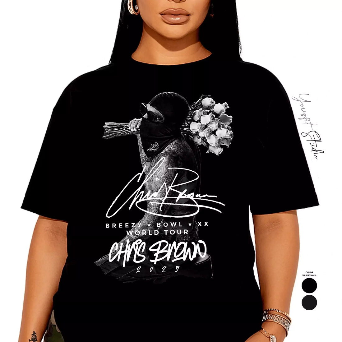 Chris Brown Breezy Bowl 2025 Tour T-shirt